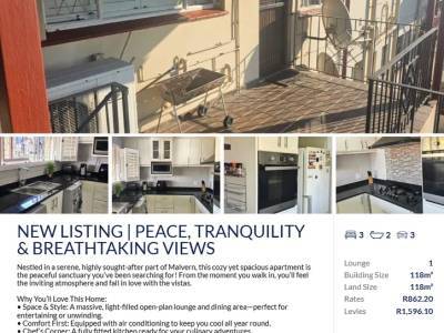 Malvern : 3 Bed Apartment For Sale