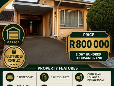 3 bedrooms for sale at Isipingo rail